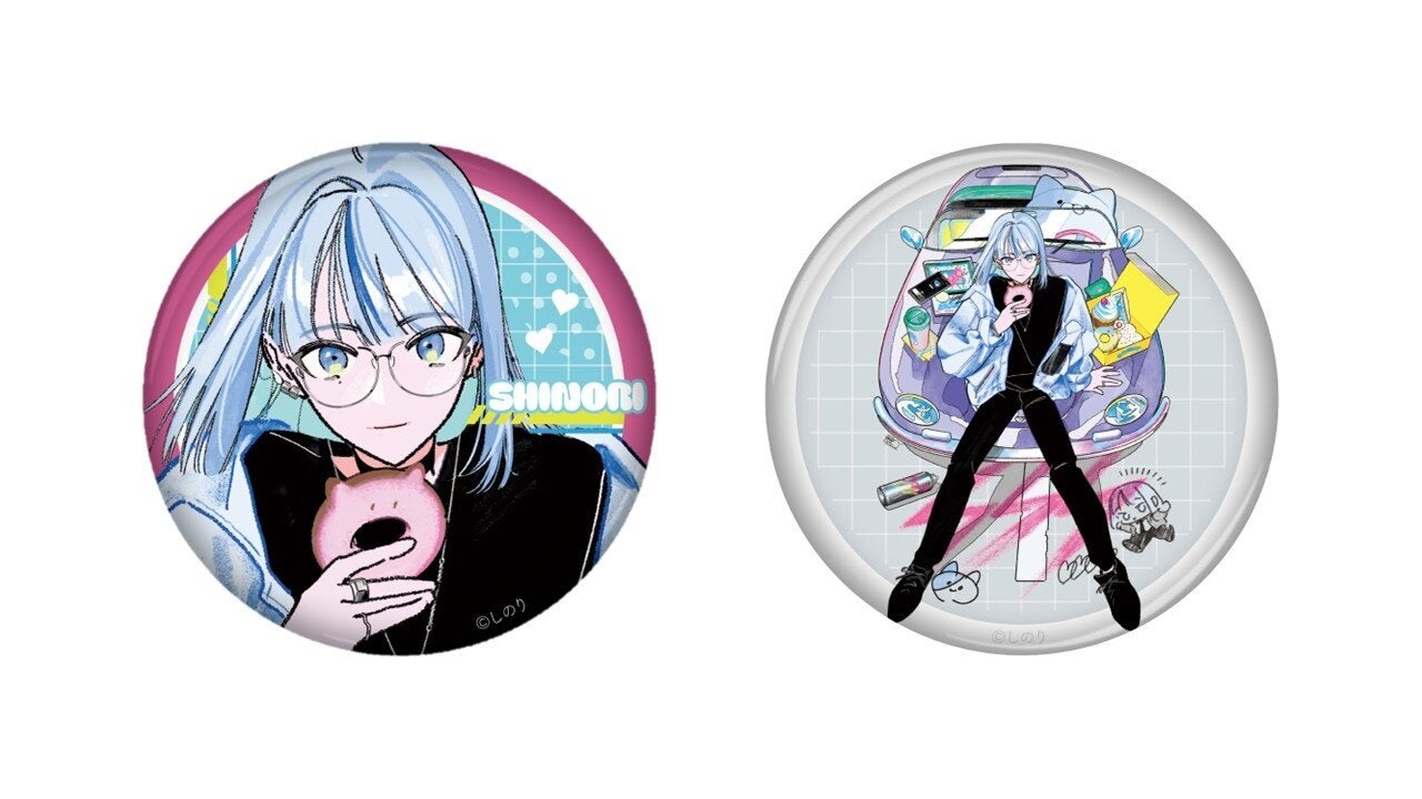 しのりの缶バッジデザイン