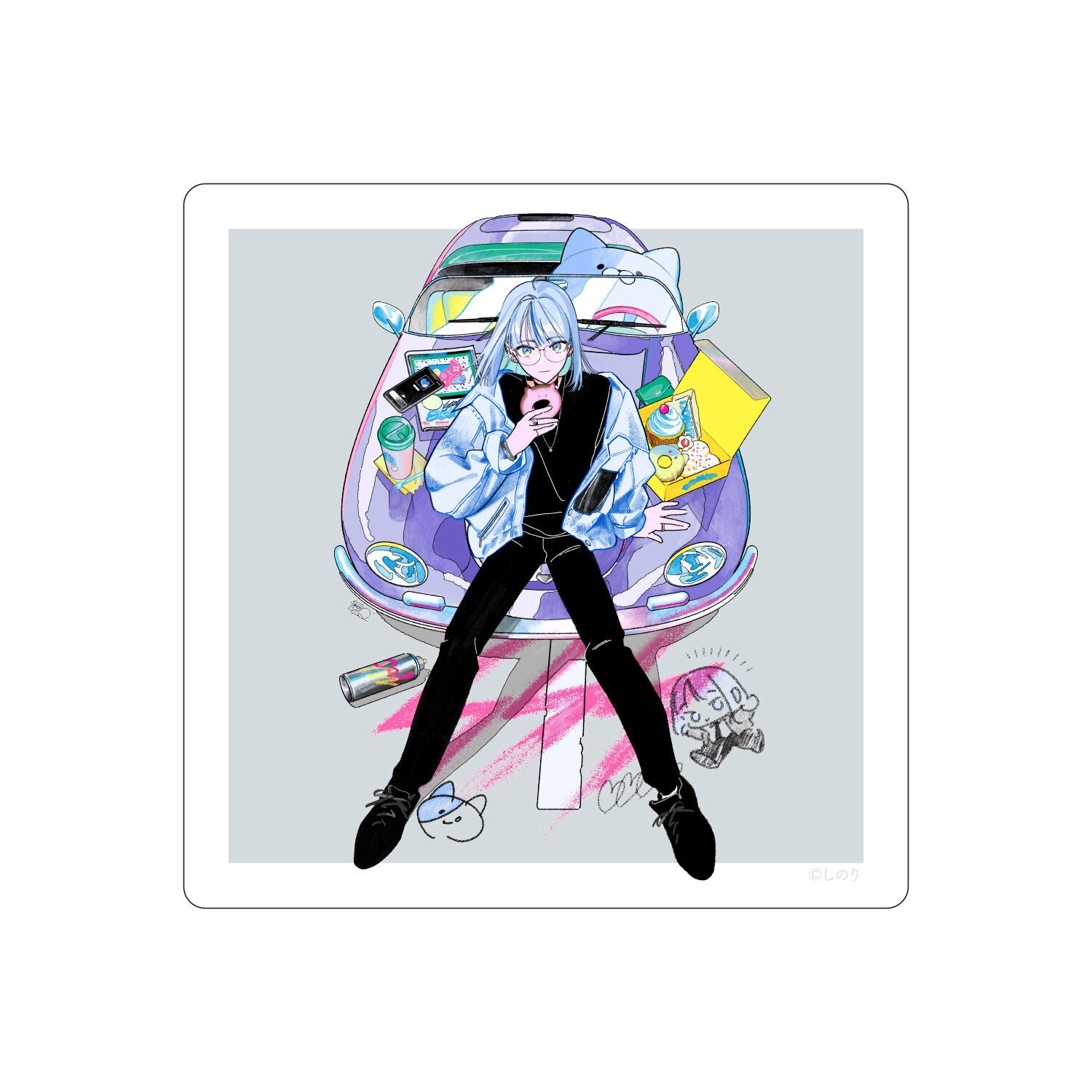 しのりのハンドタオルデザイン