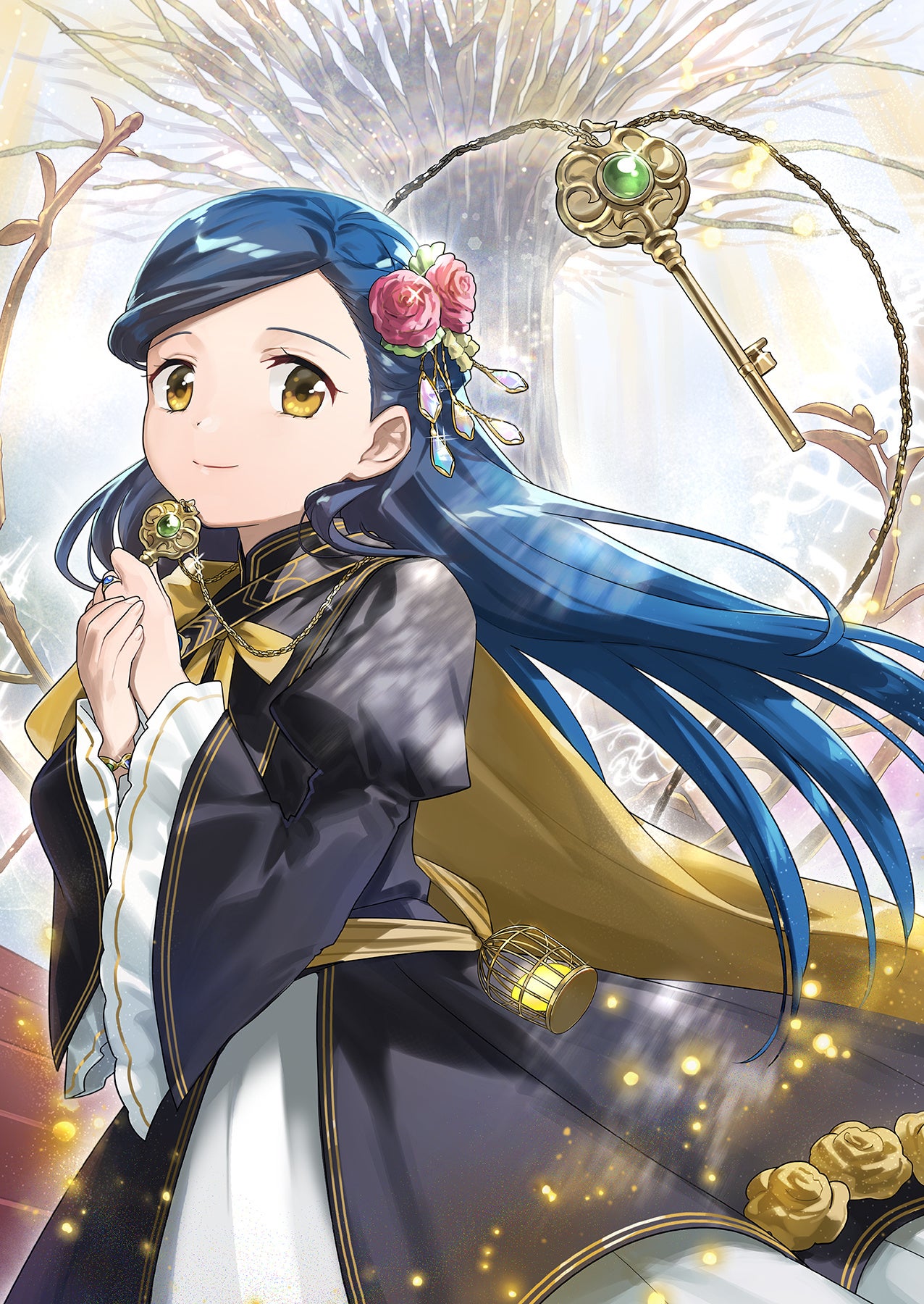 鍵を持つ少女の優しい表情