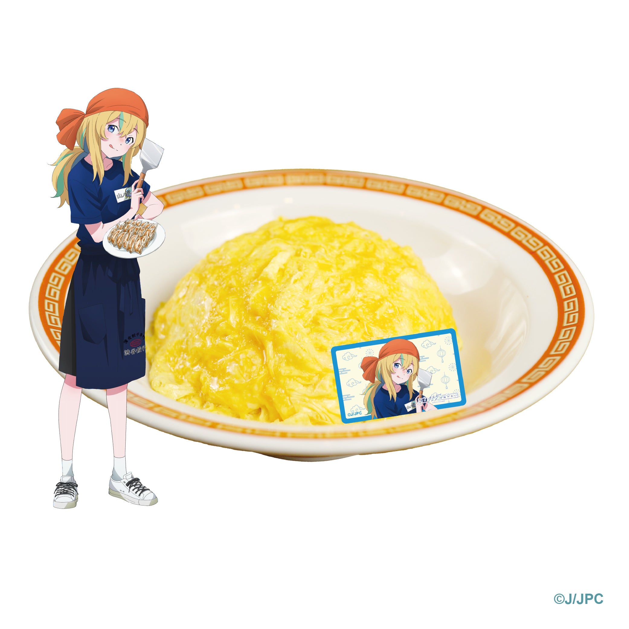 キャラクターと卵オムライス