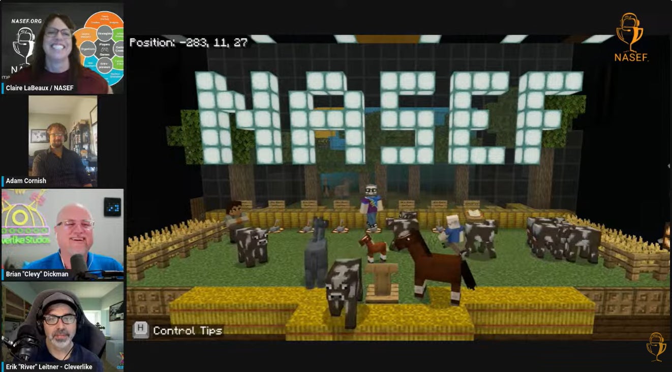 NASEFのイベントでのMinecraft画面