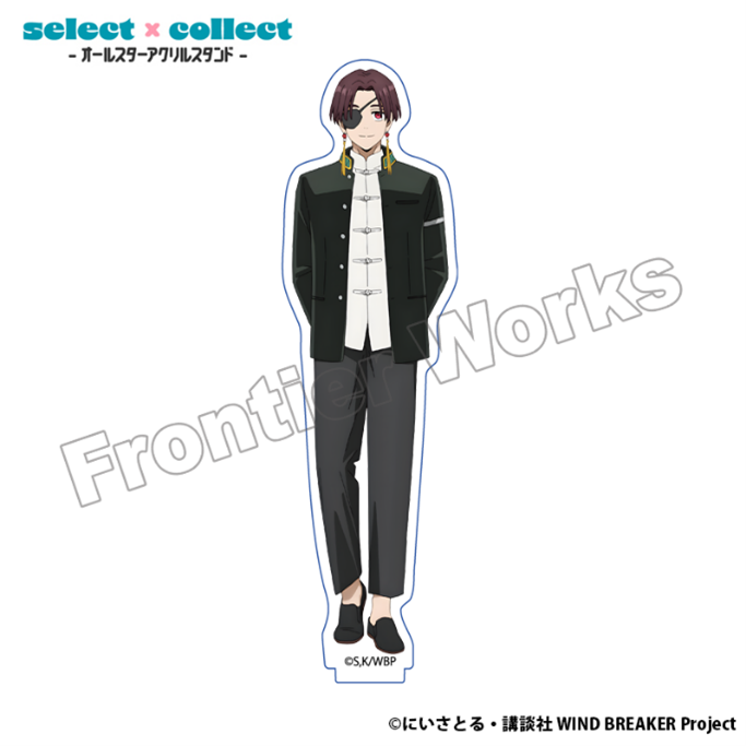 シックな服装の男性キャラクターのアクリルスタンド