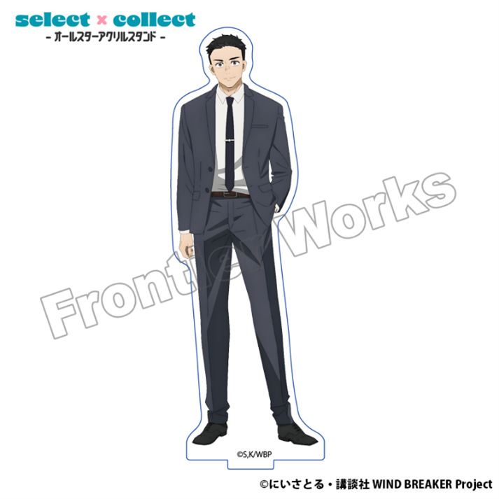 スーツ姿の男性キャラクターのアクリルスタンド