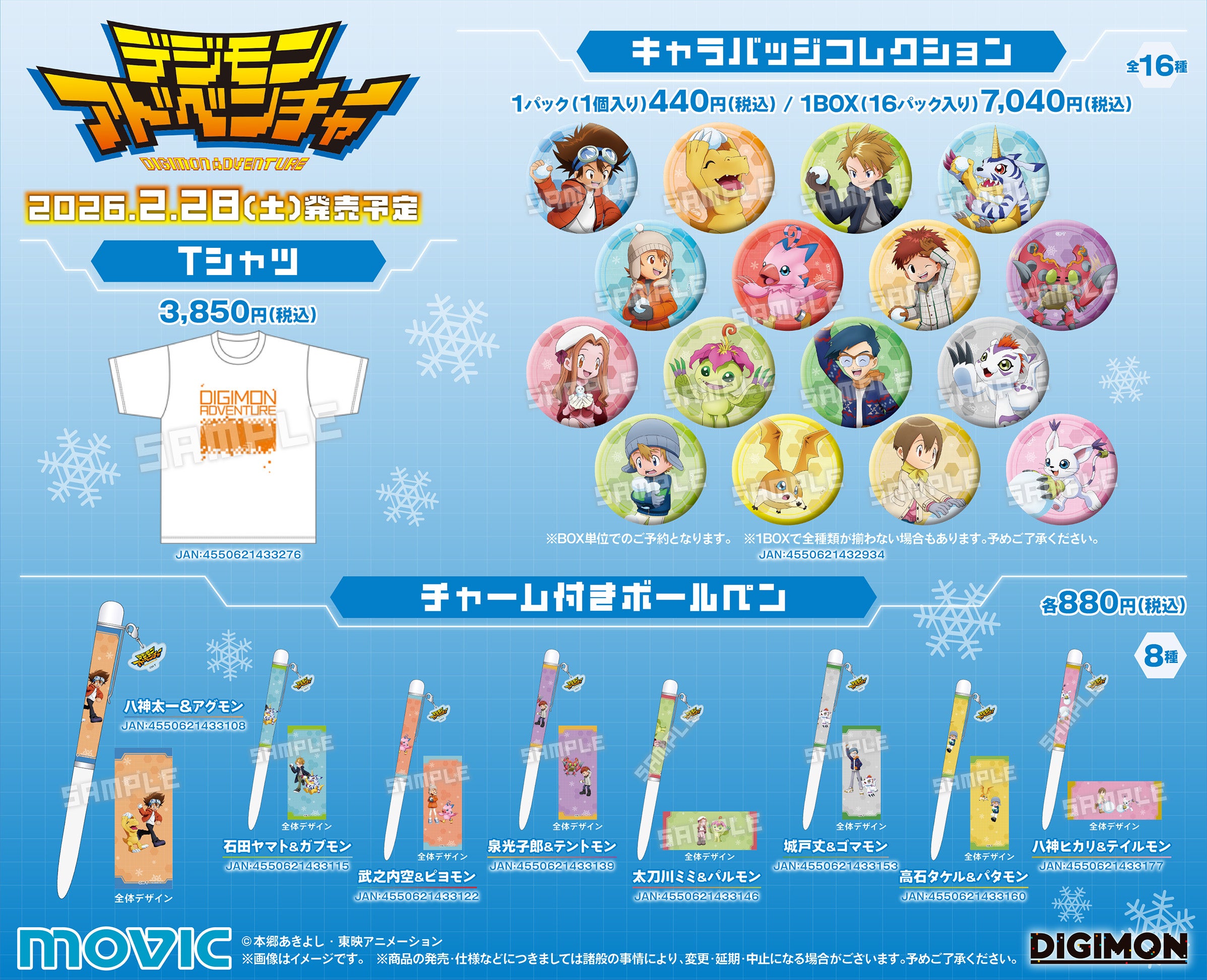 キャラバッジとボールペン詳細