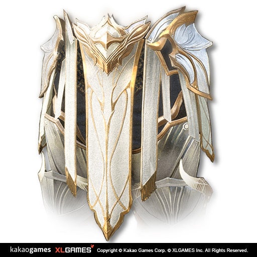 豪華なデザインの白い鎧