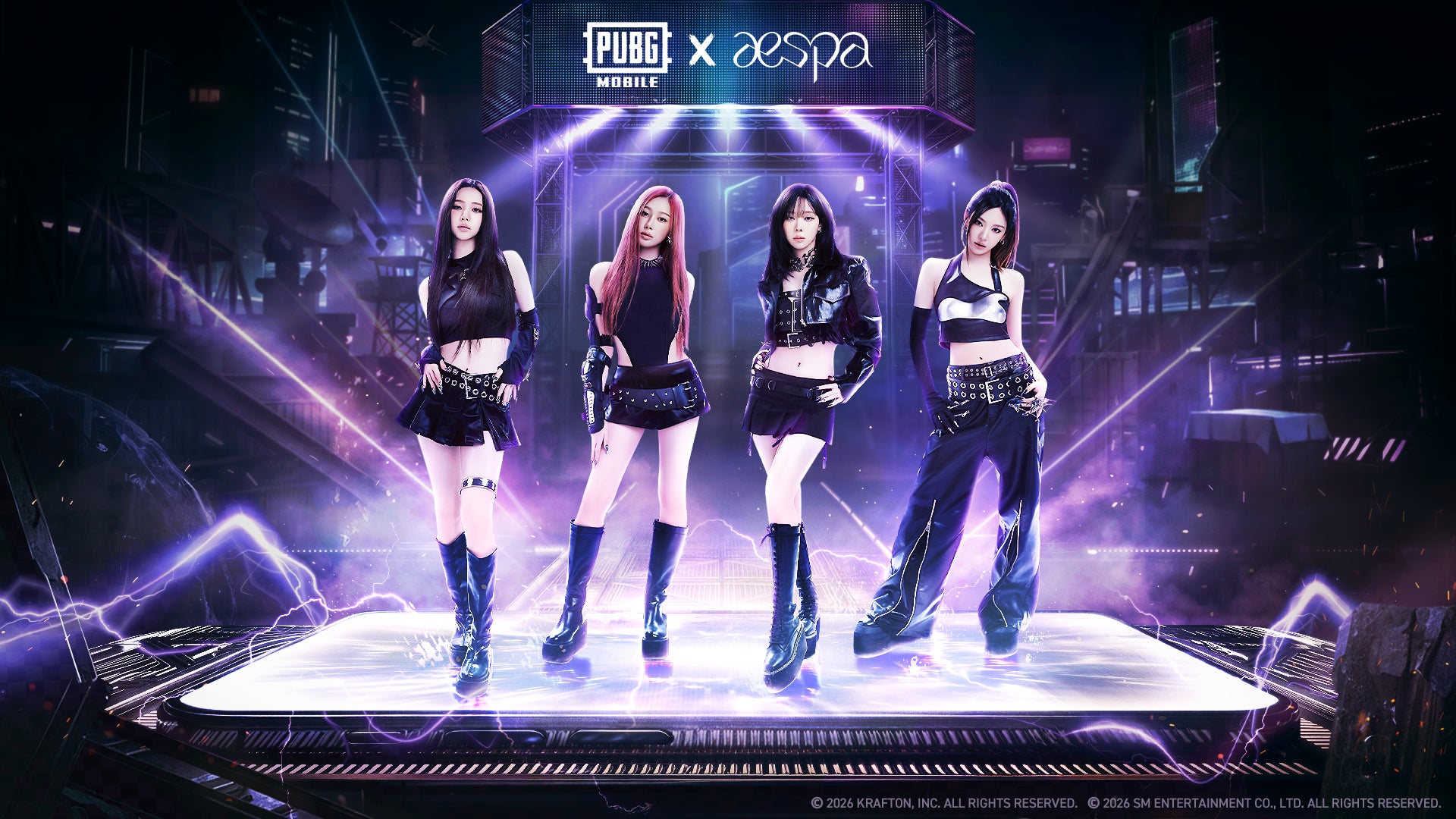 PUBG MOBILEとaespaのコラボメインビジュアル