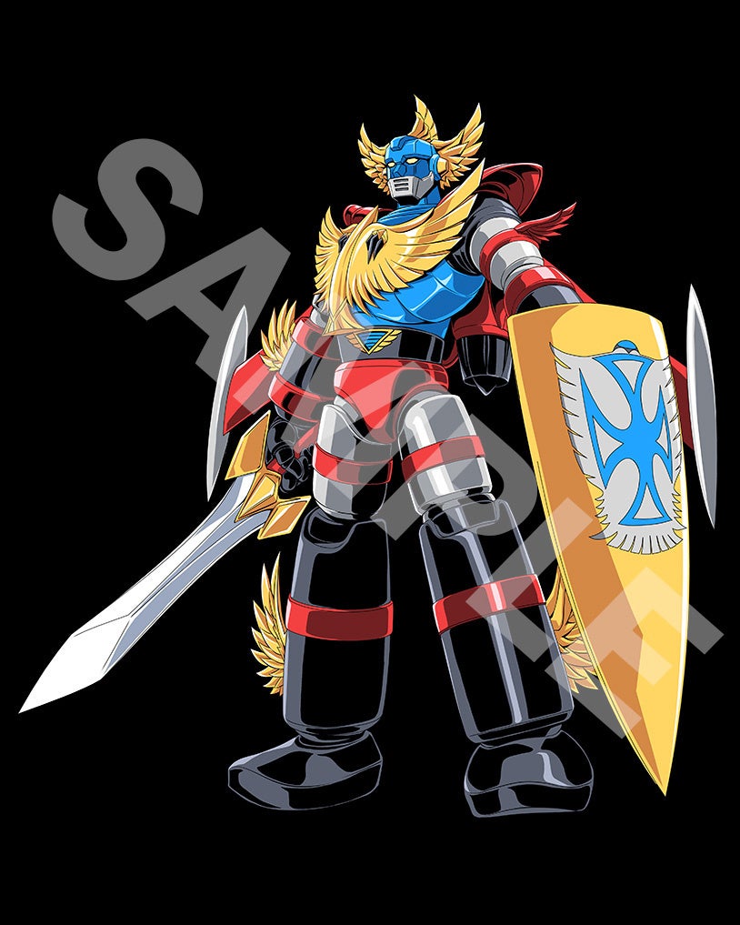 街並みの上に立つロボたち