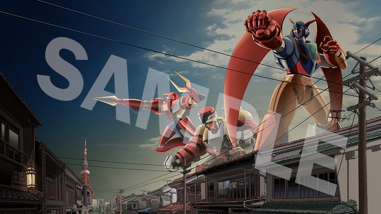 街を背景にしたロボットたち