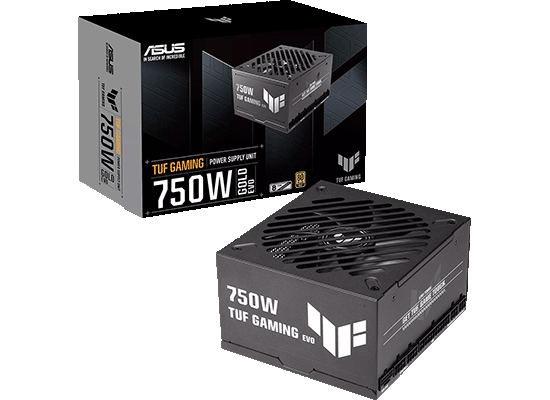 ASUS TUF GAMING 750W電源ユニットとパッケージ
