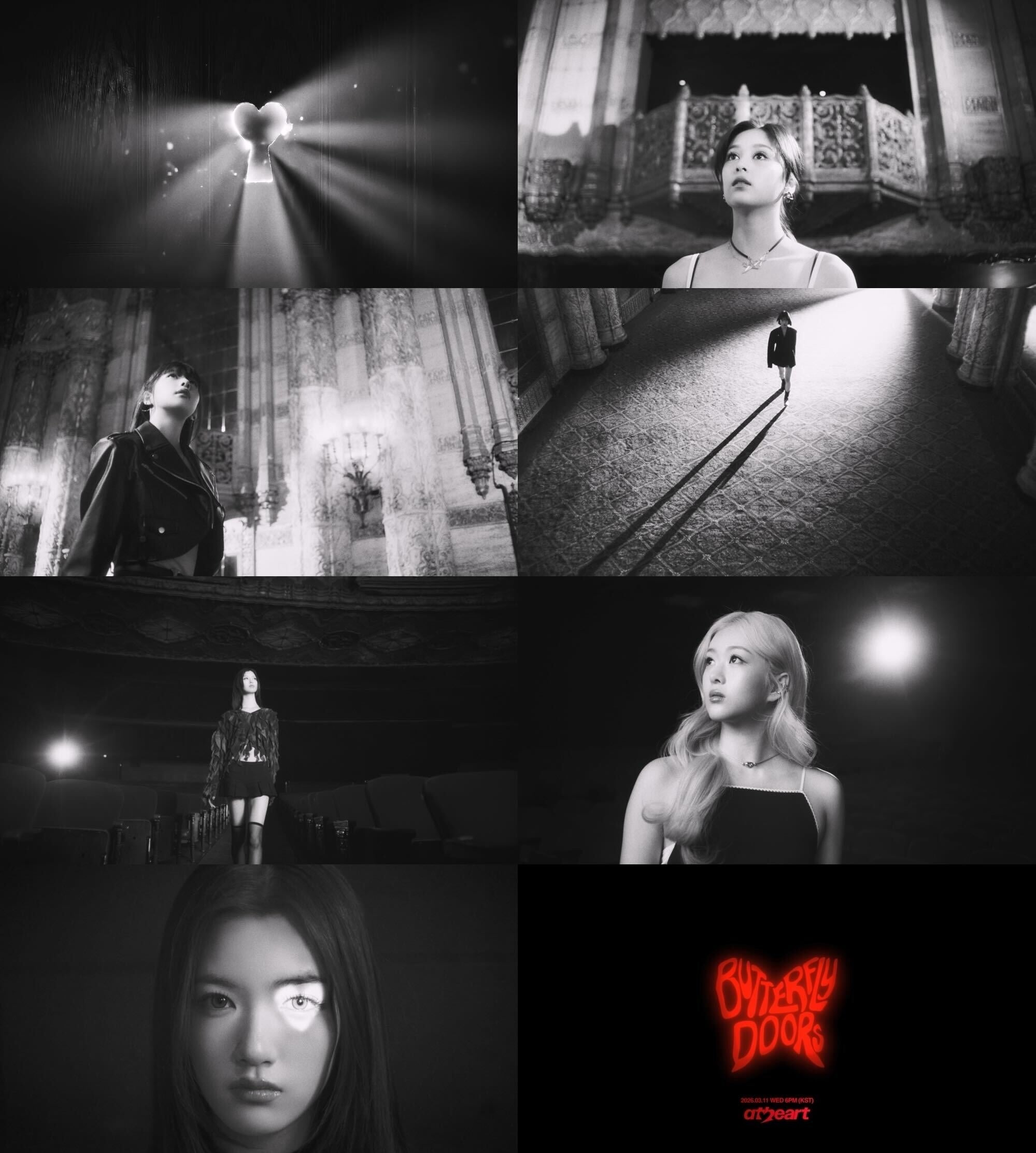 鍵穴から光が差し込む幻想的なシーン