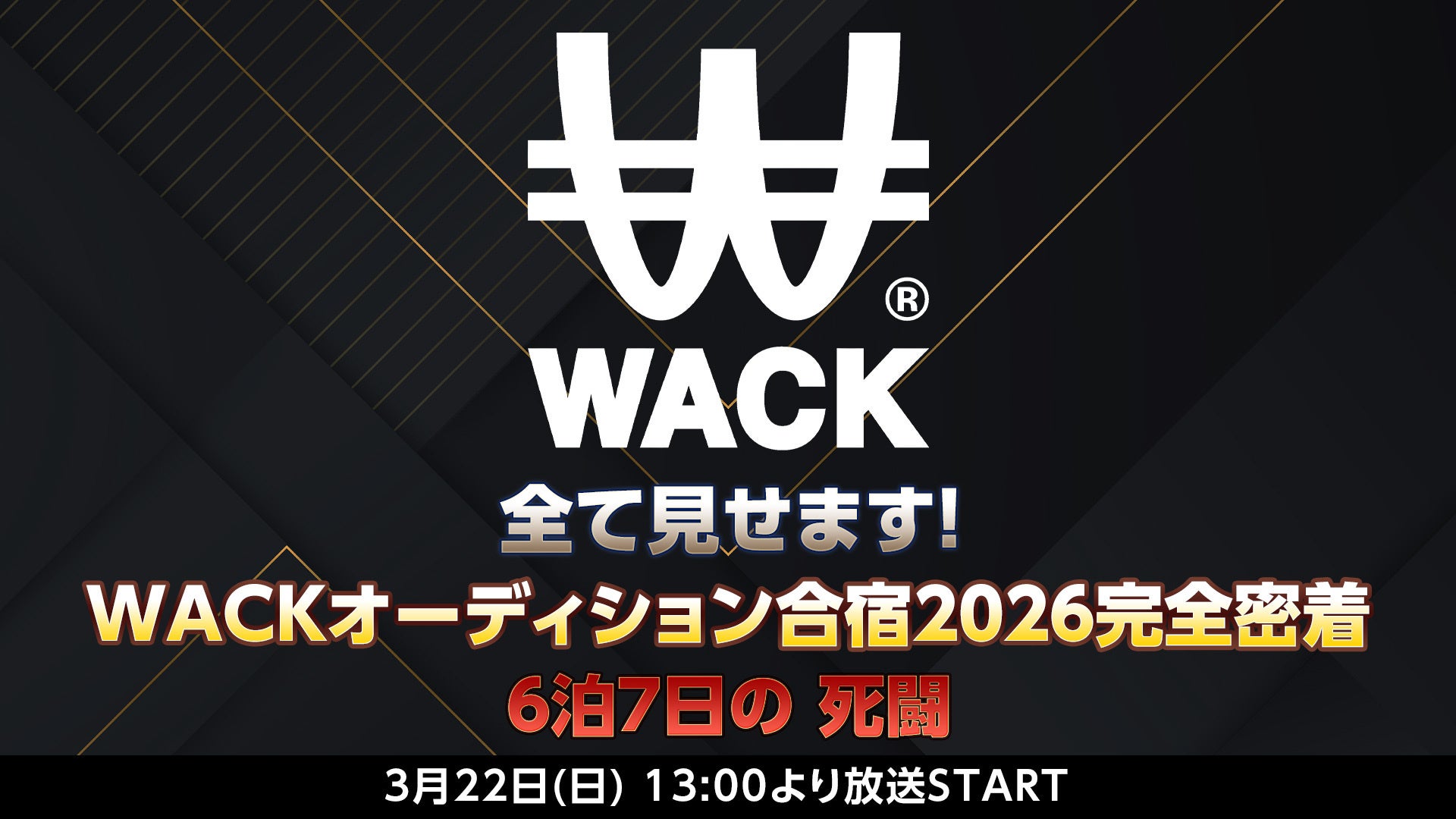 WACKオーディション合宿2026告知バナー