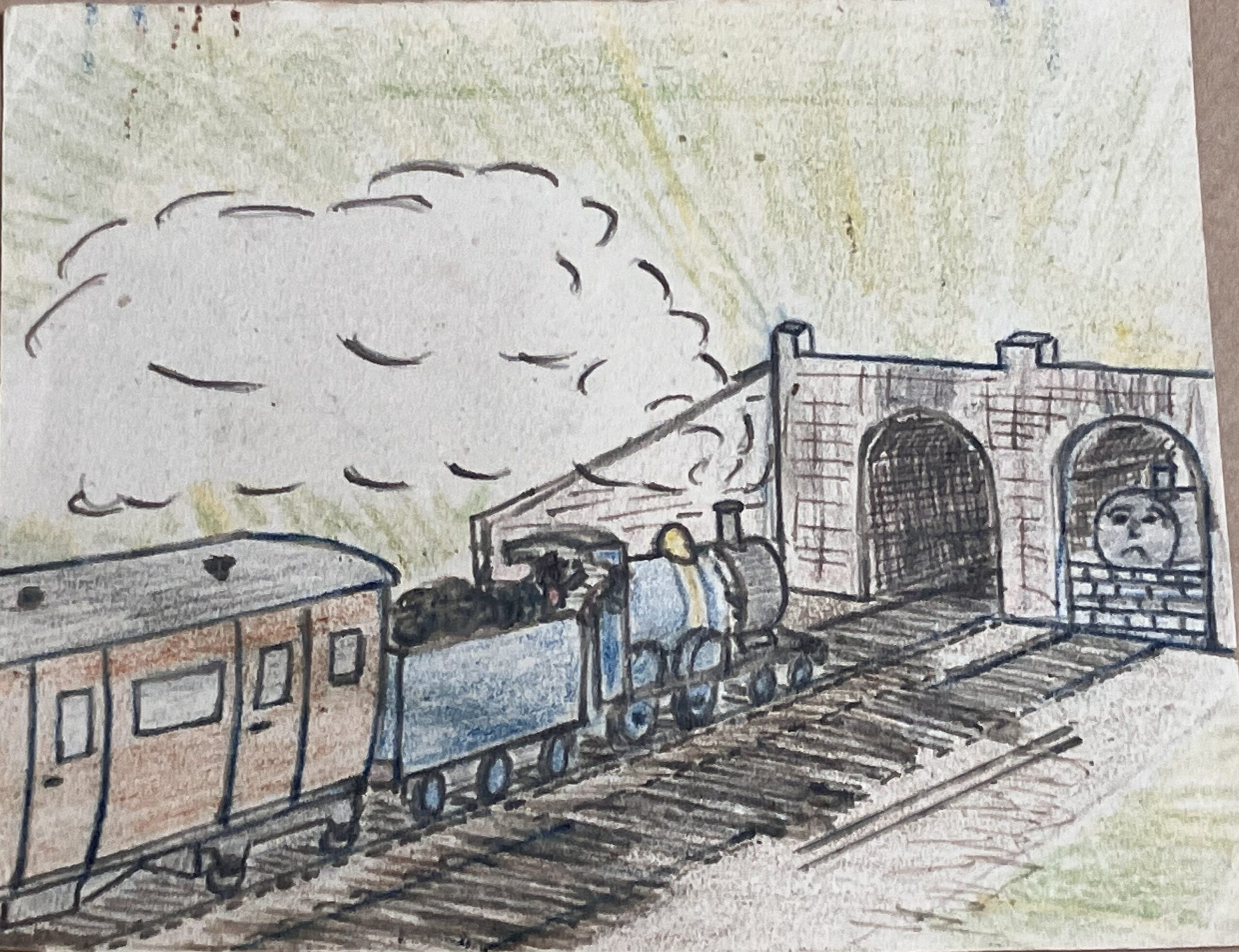 トーマス原画のトンネルシーン