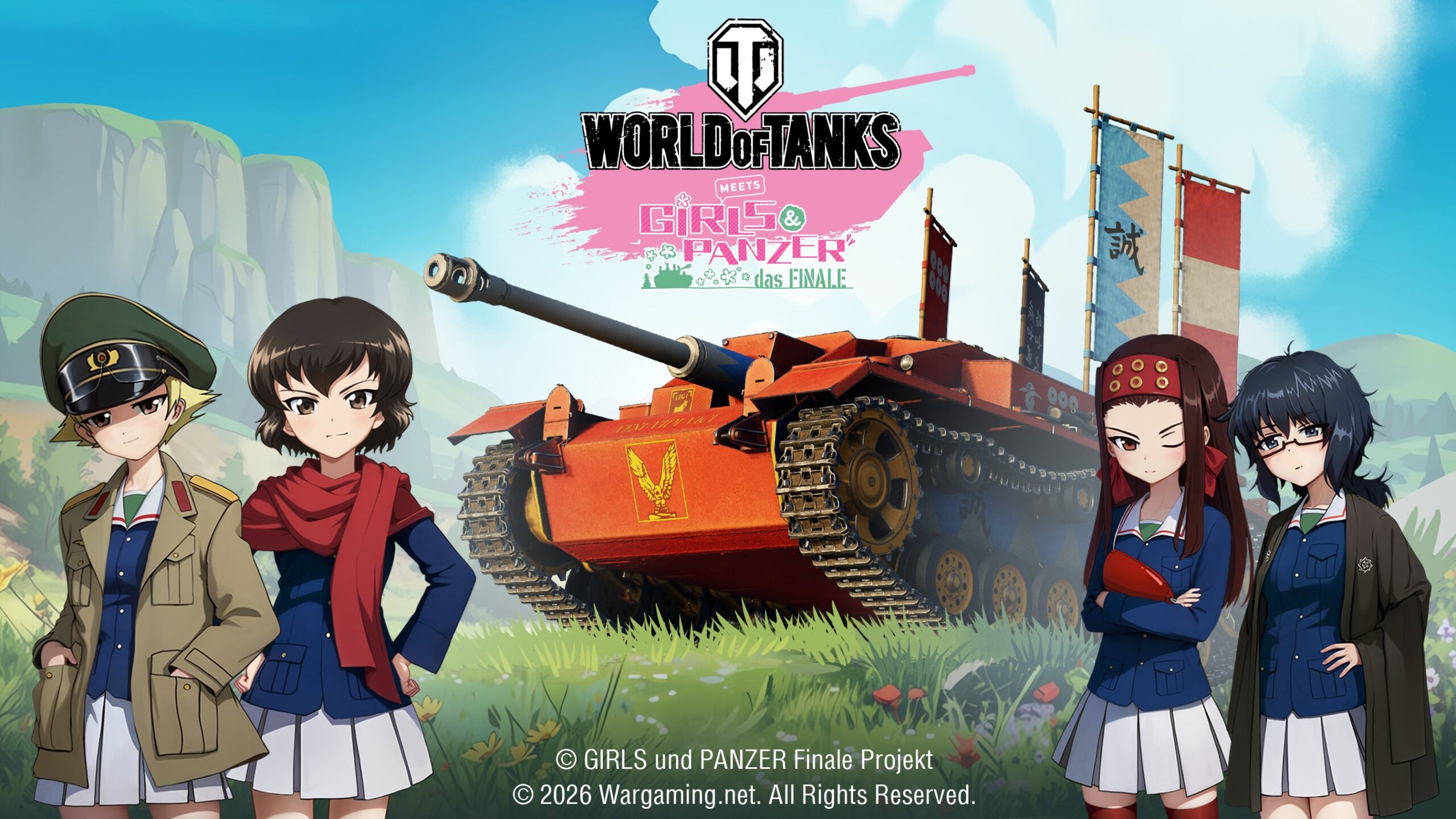 ガールズ＆パンツァーキャラと戦車の共演