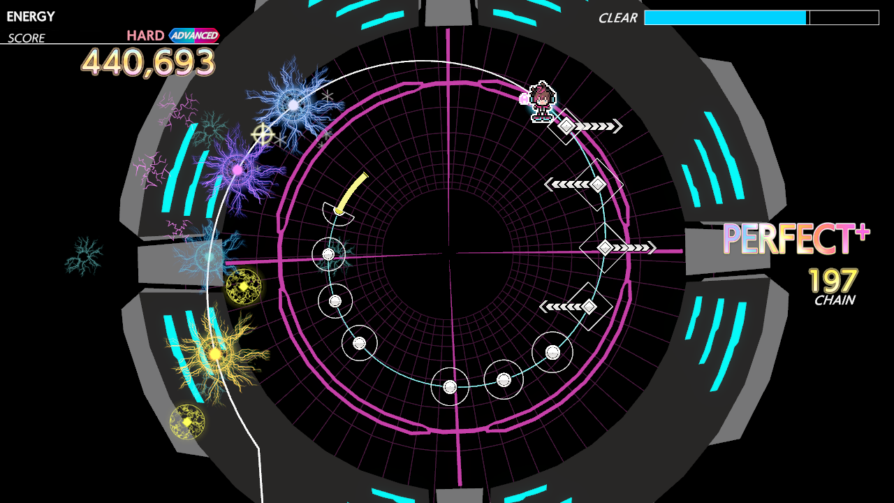 ゲームプレイ中のエナジースコア状況