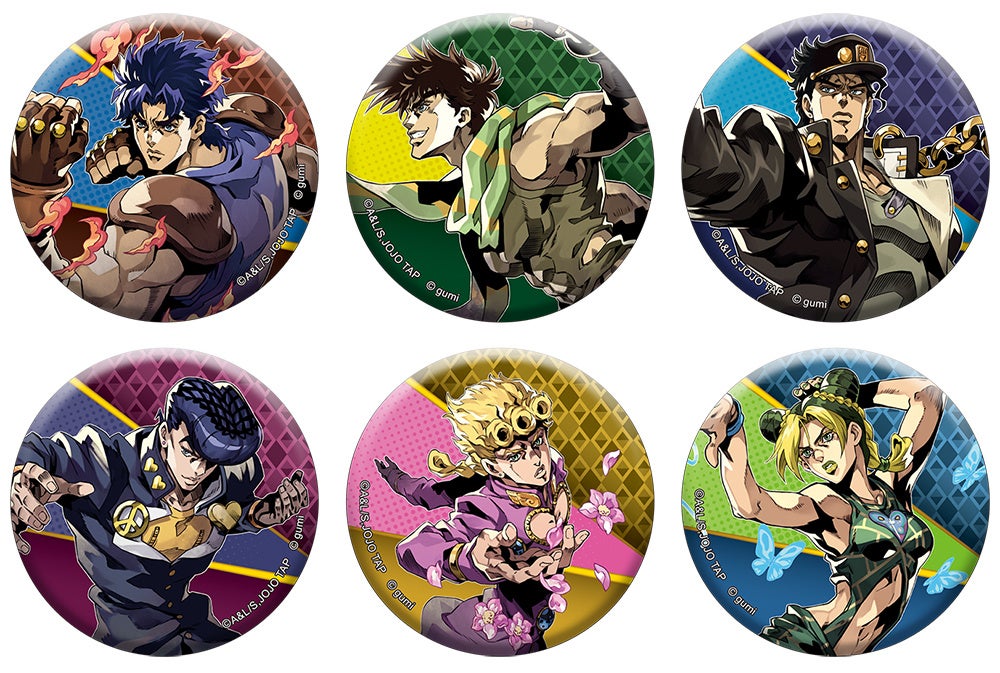 ジョジョのキャラ缶バッジセット
