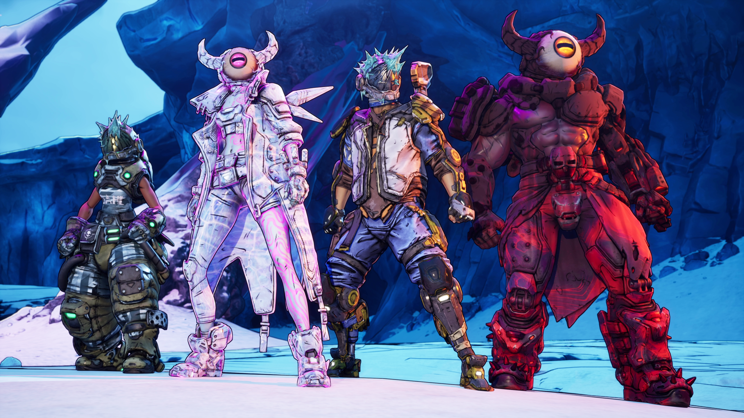 多様な衣装を着たキャラクターたち