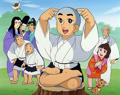 一休さんが指を頭に当てるシーン