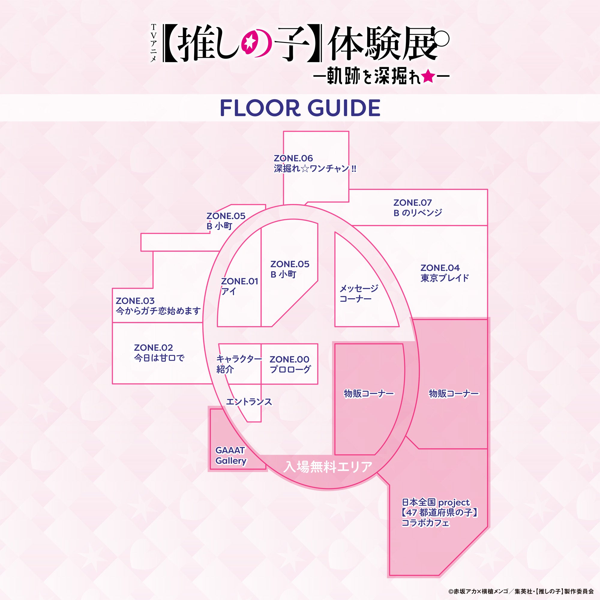 推しの子体験展のフロアガイド