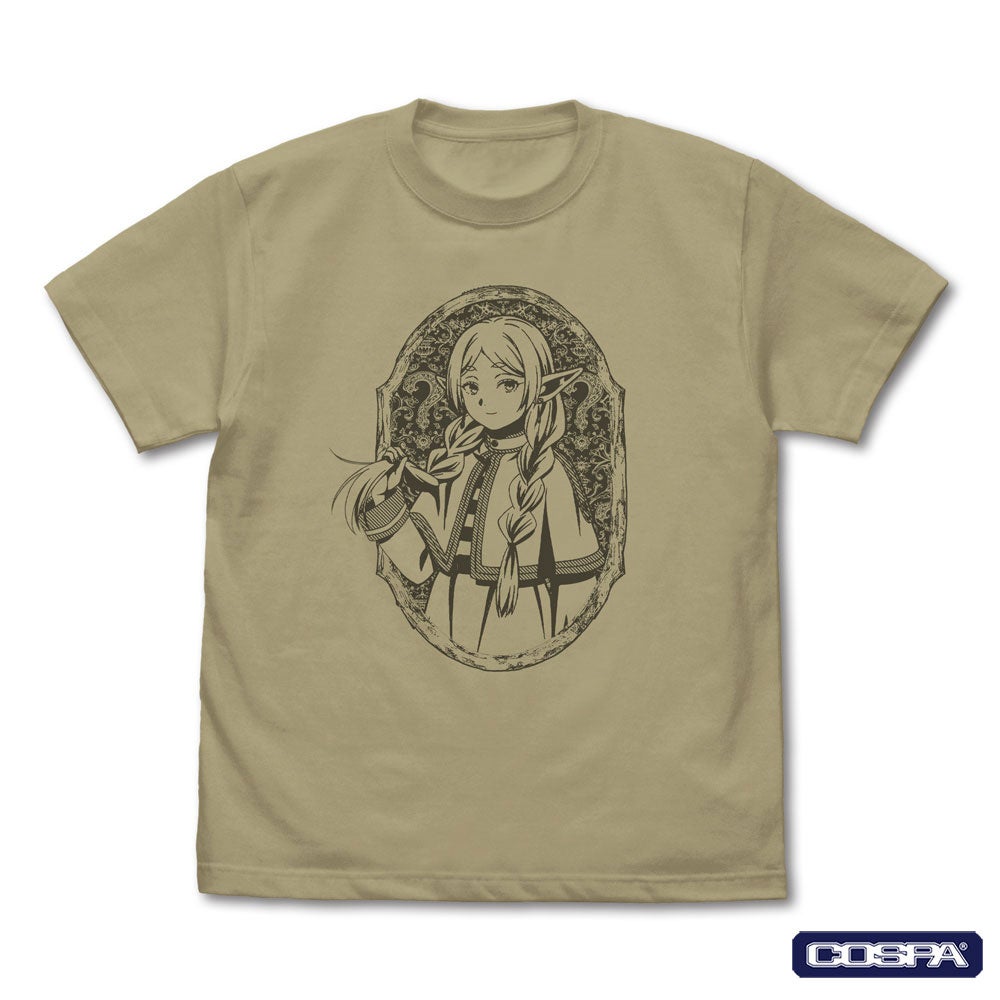 フリーレンの三つ編みデザインTシャツ（ベージュ）