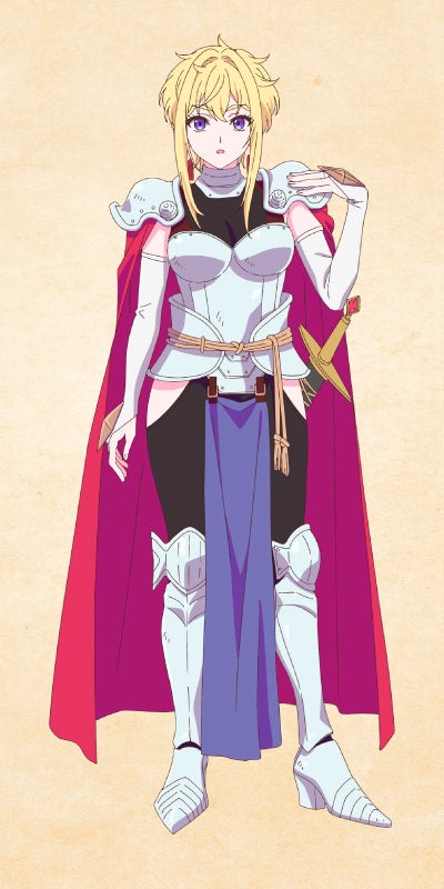 武装した金髪女性キャラクター