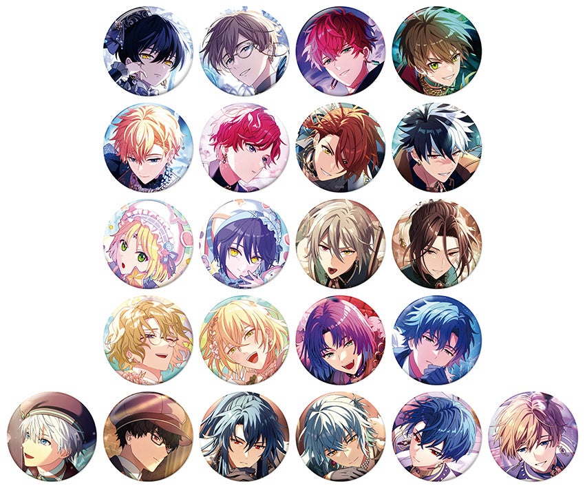 キャラクターの缶バッジコレクション