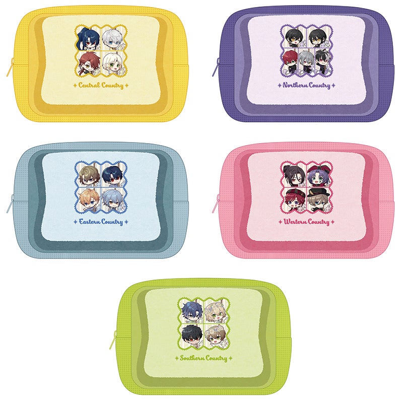 各国のキャラが描かれたポーチ