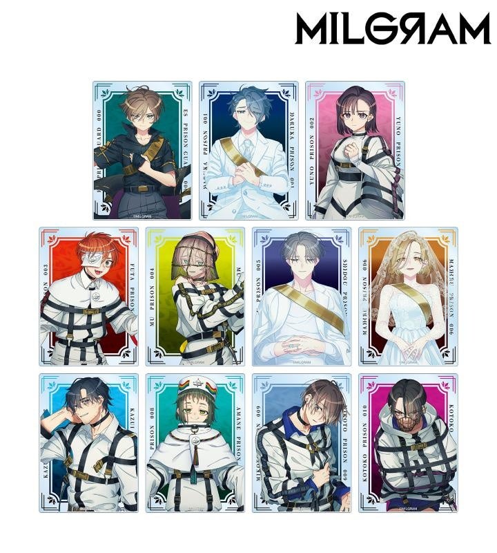 MILGRAMキャラクターのアクリルカード集合