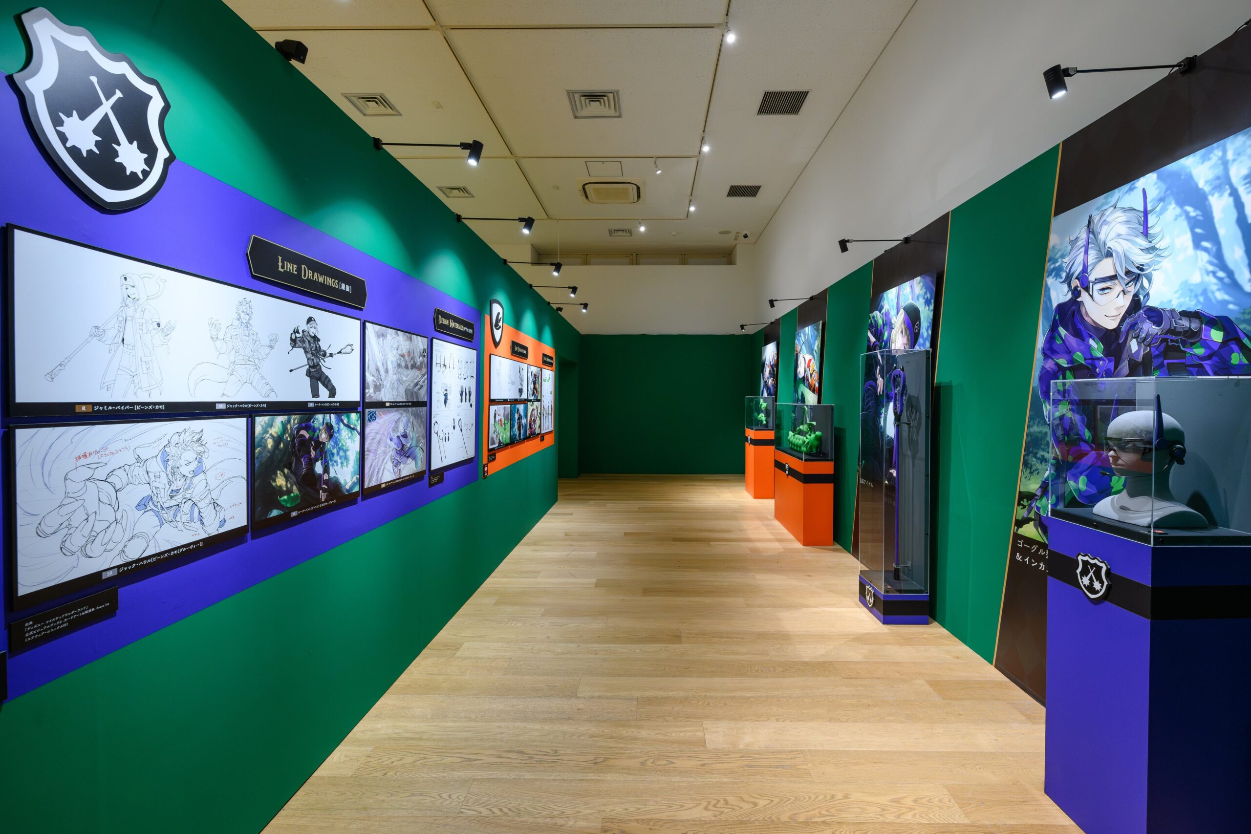 展示会のイラスト展示コーナー