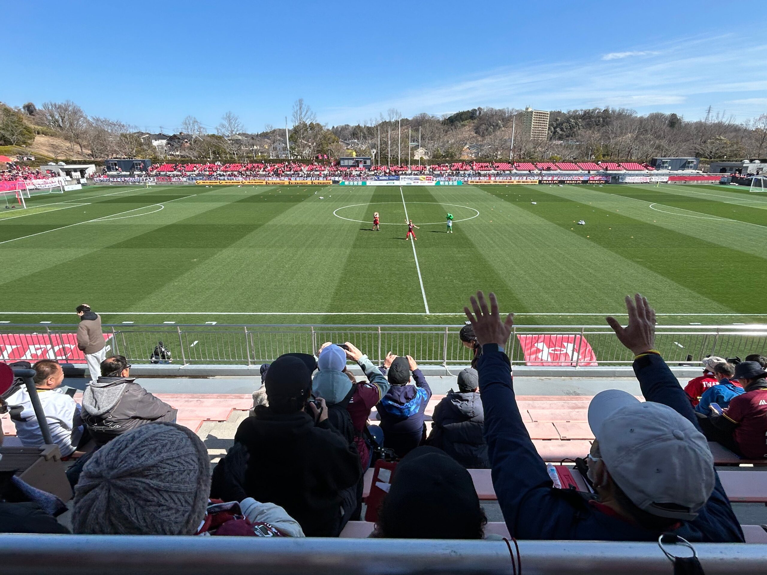 いわきFCスタジアムでの観客席からの景色