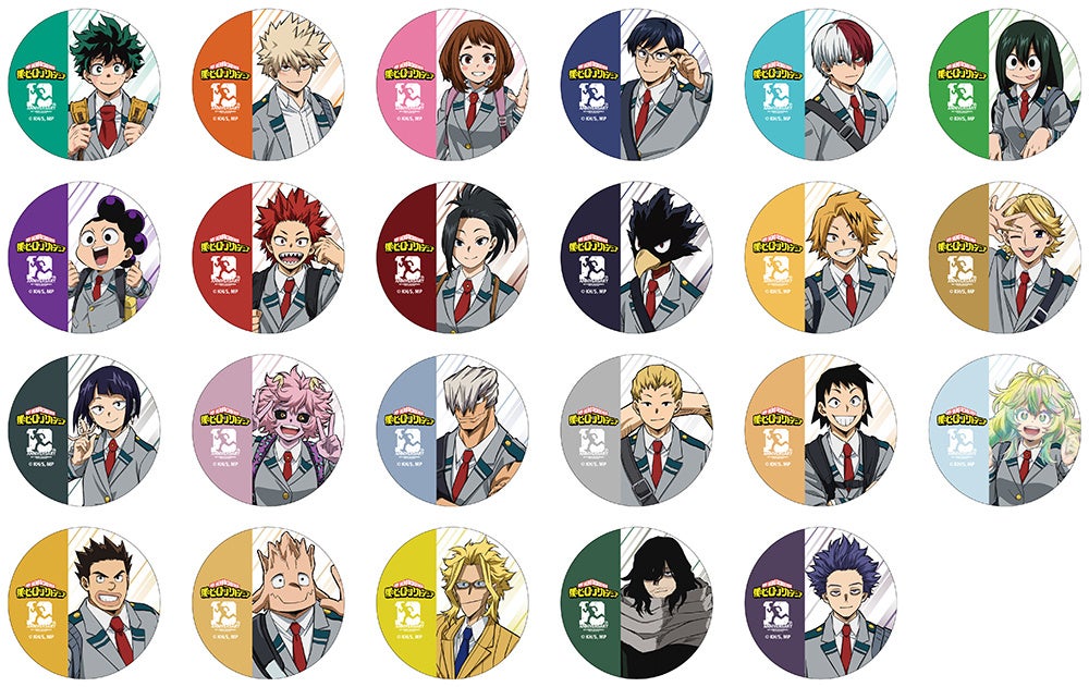 ヒロアカキャラクター円形バッジセット