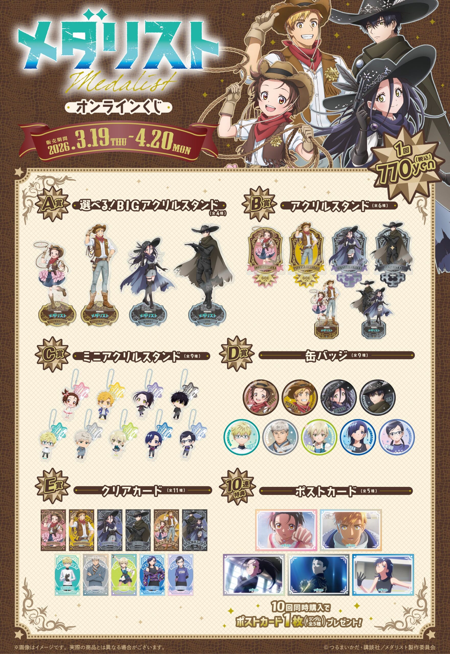 メダリストくじの景品一覧