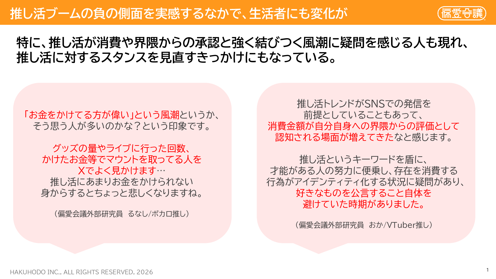 推し活の見直しと生活変化