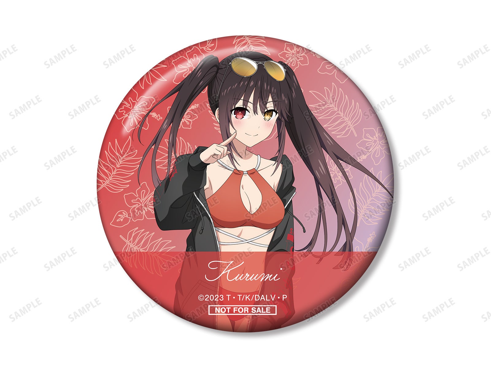 水着キャラクター缶バッジデザイン