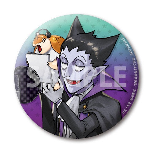 丸いバッジデザインの吸血鬼