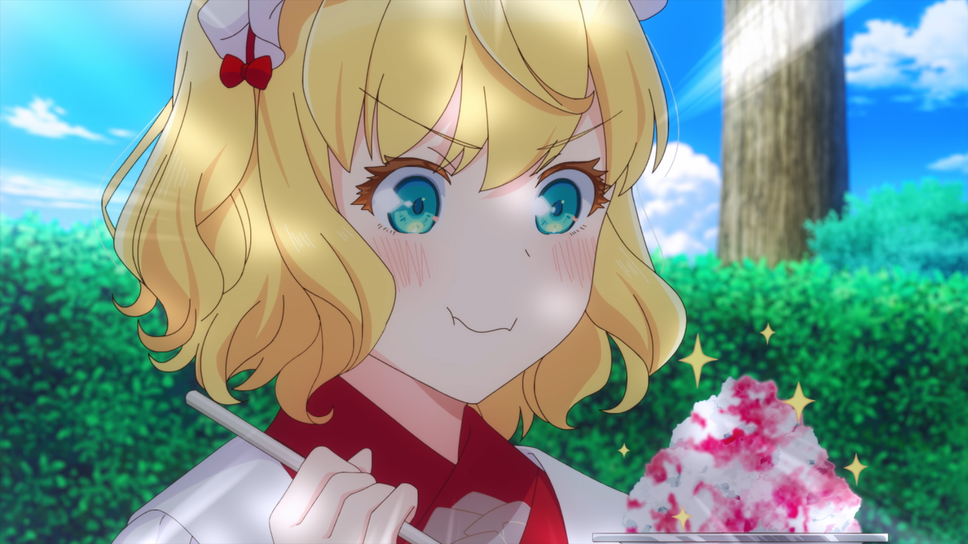 スイーツを持ちキラキラ目の少女