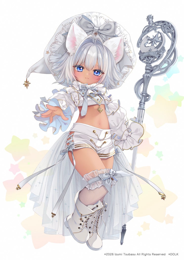 白猫耳の魔導士キャラクターデザイン