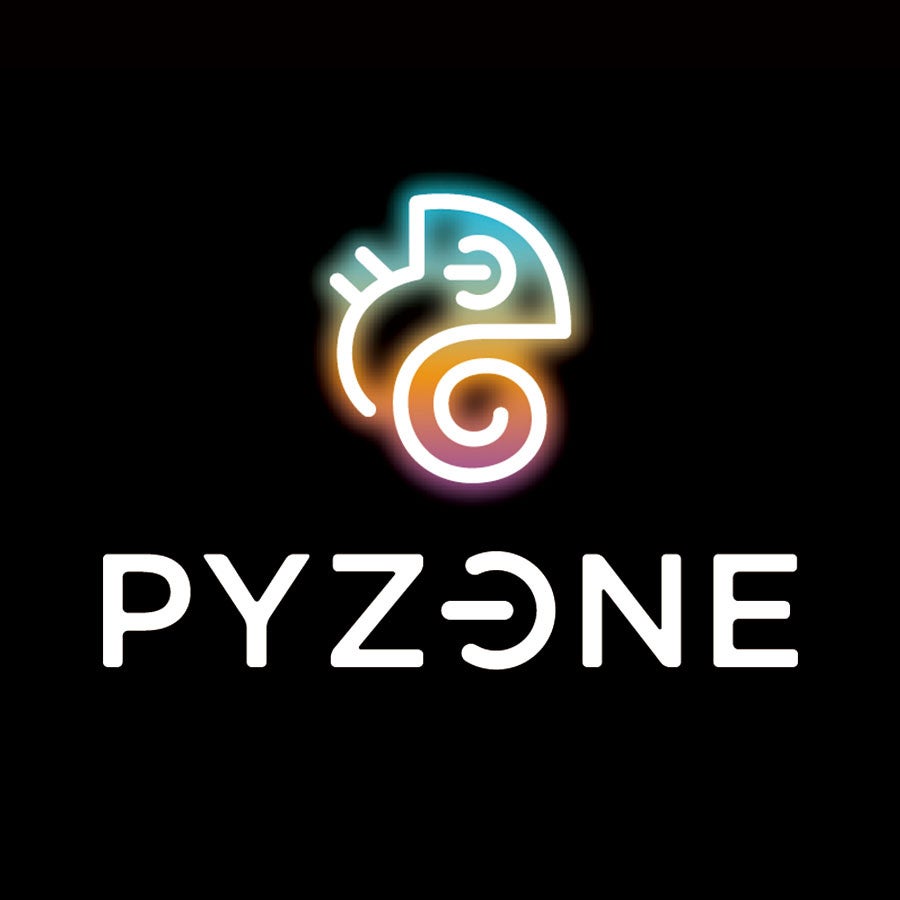PYZONEのネオンロゴデザイン