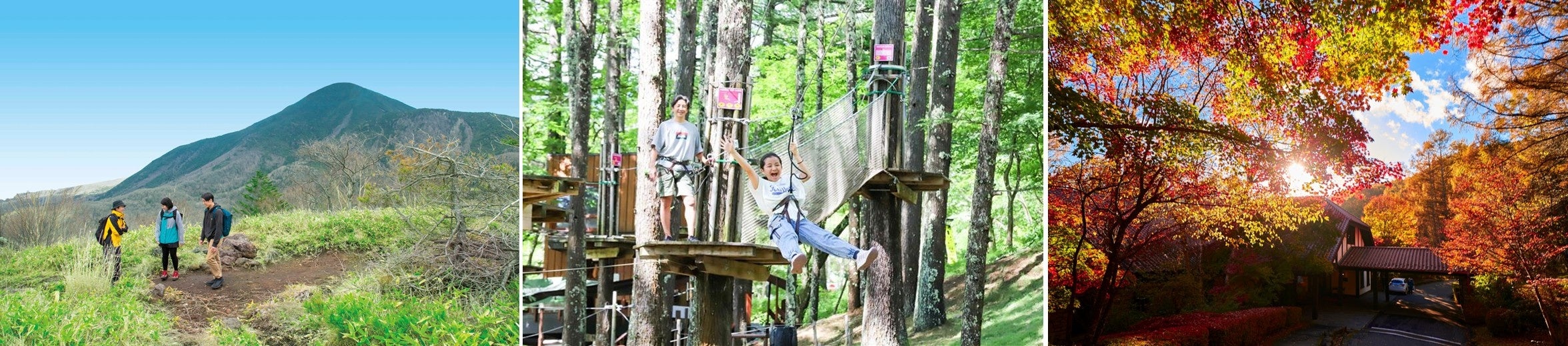 山岳風景でのハイキング体験