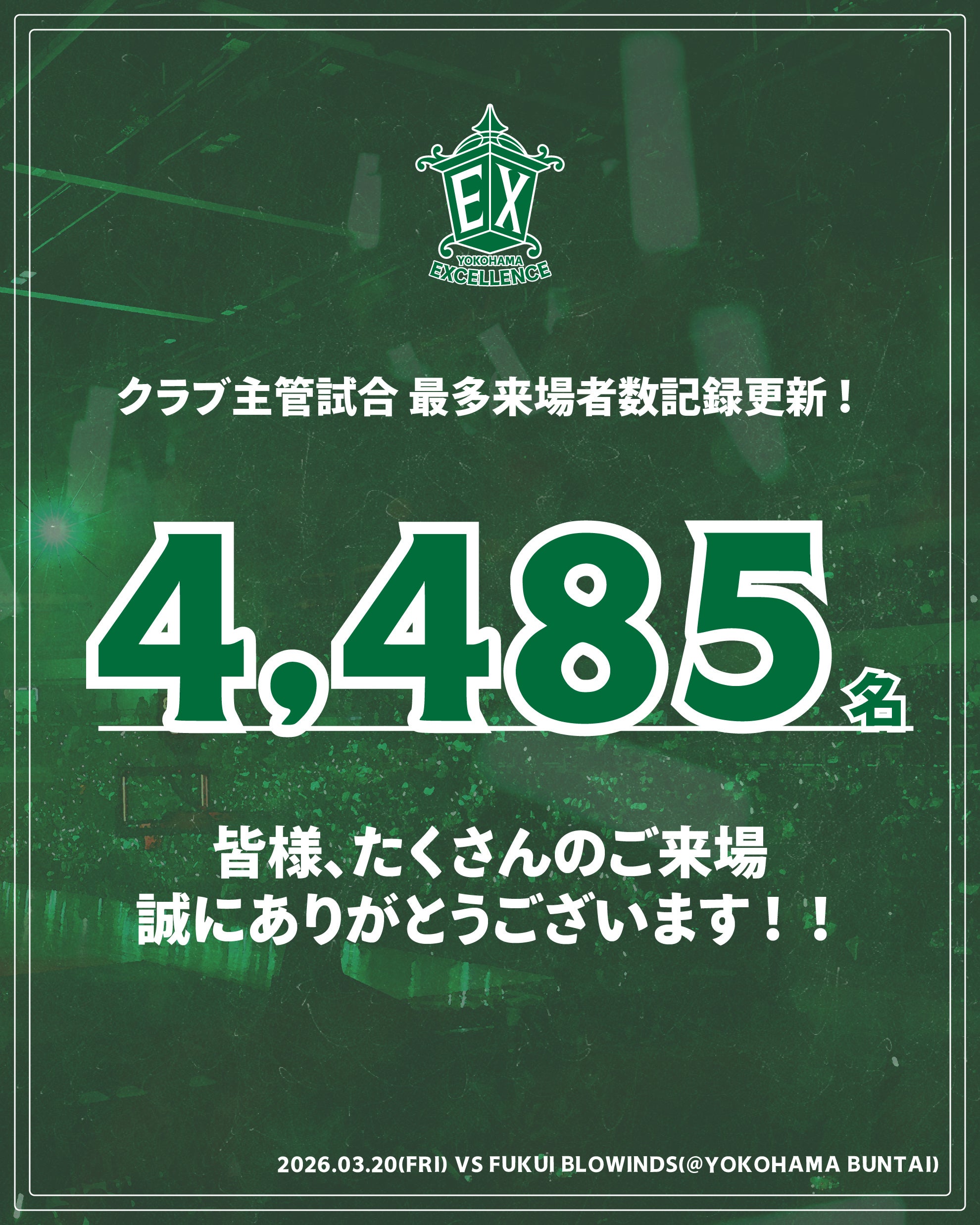 記録更新を示す来場者数の発表