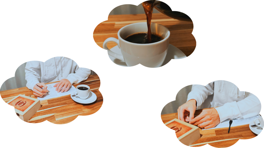 謎解きカフェの体験シーンのコラージュ