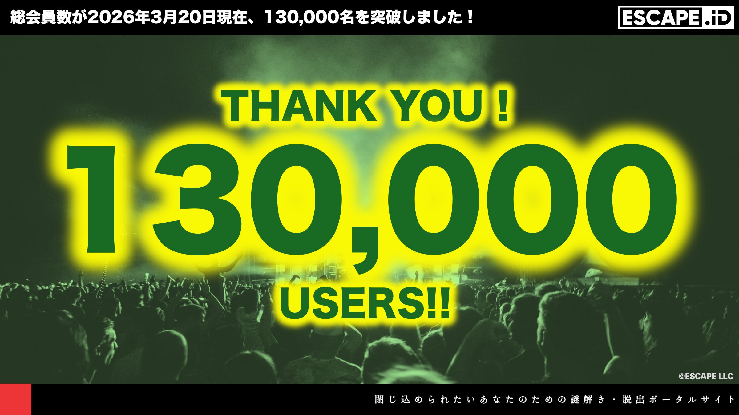 登録者数130,000名記念の感謝メッセージ