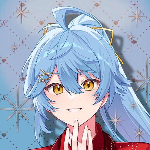 銀髪のキャラクターがメガネをかける