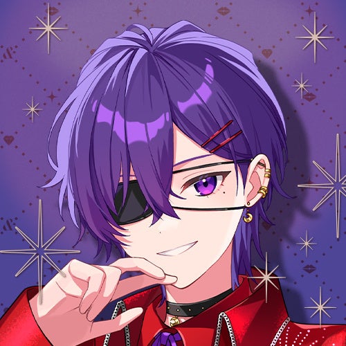 オレンジの髪のキャラクターがポーズ