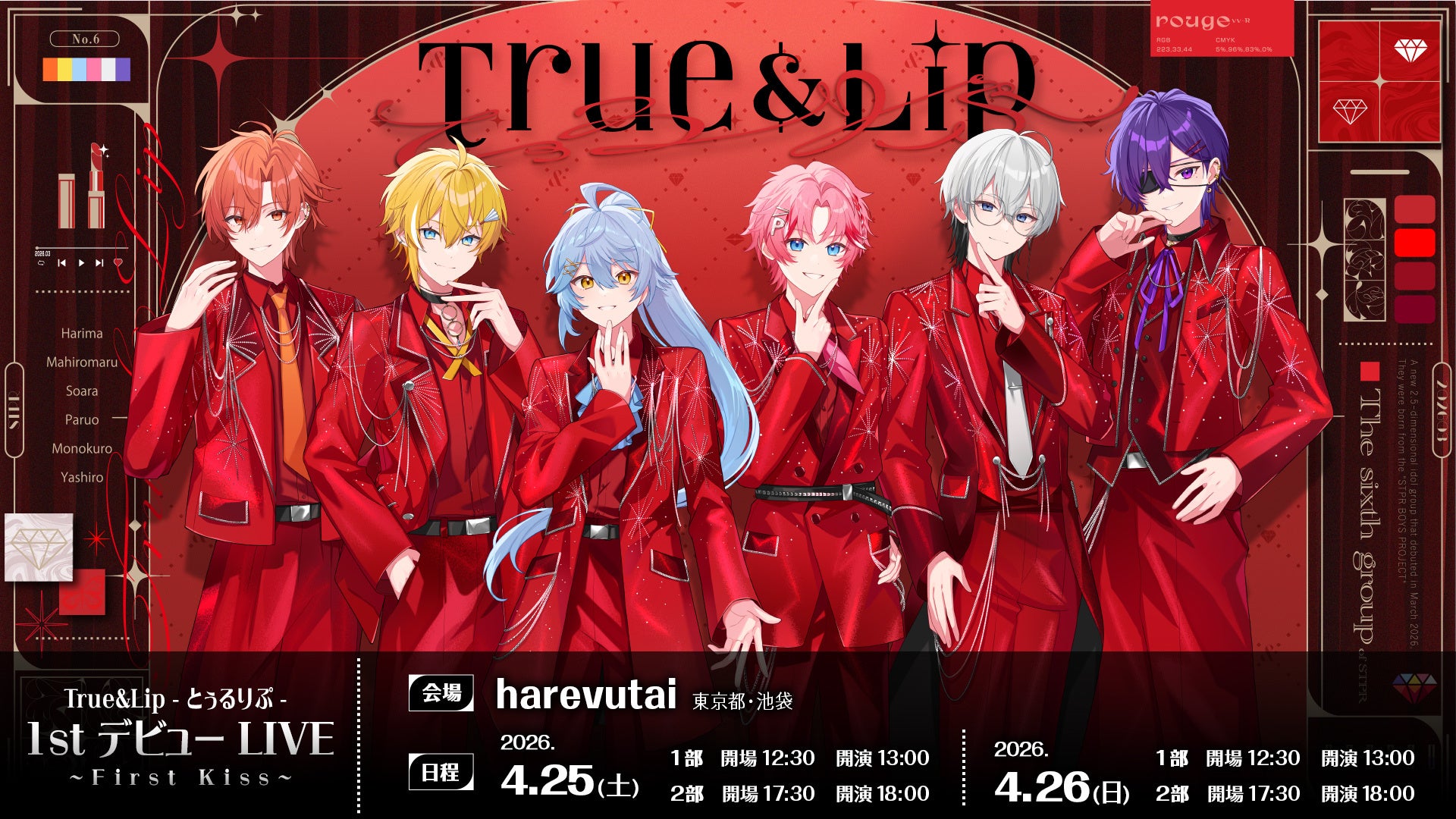 とぅるりぷメンバーの集合イラスト