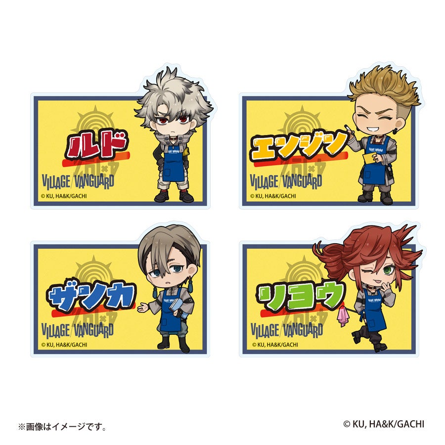 POP風アクリルバッジキャラ