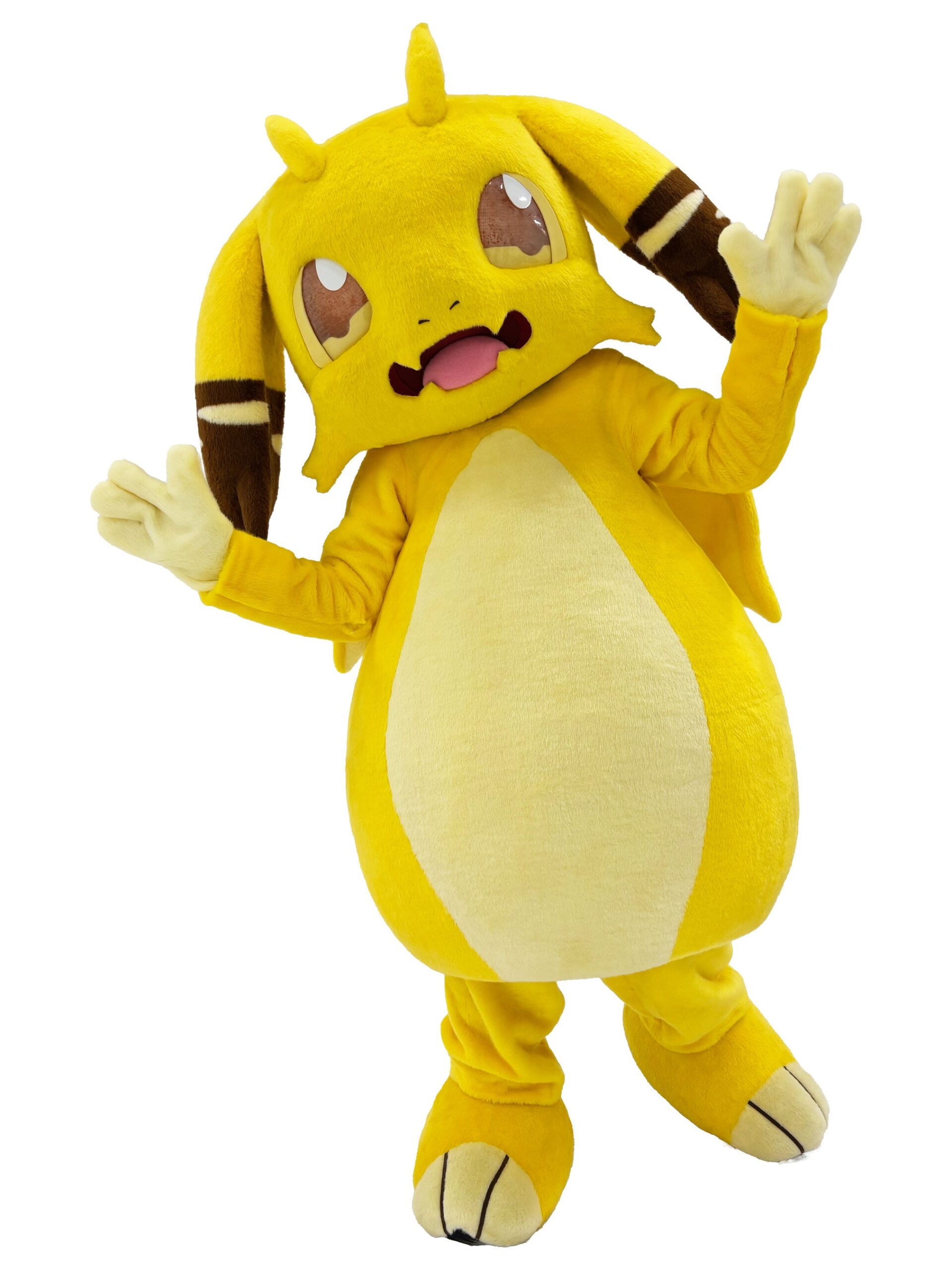 黄色いドラゴンの楽しいマスコットキャラクター