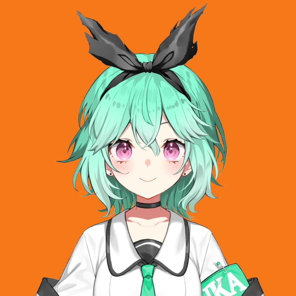 ミント色の髪を持つVTuberキャラクター