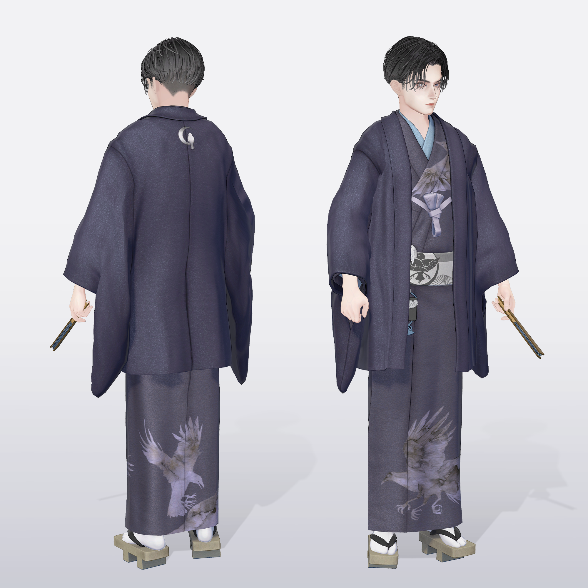 夜嗣の正面と背面の全身表示