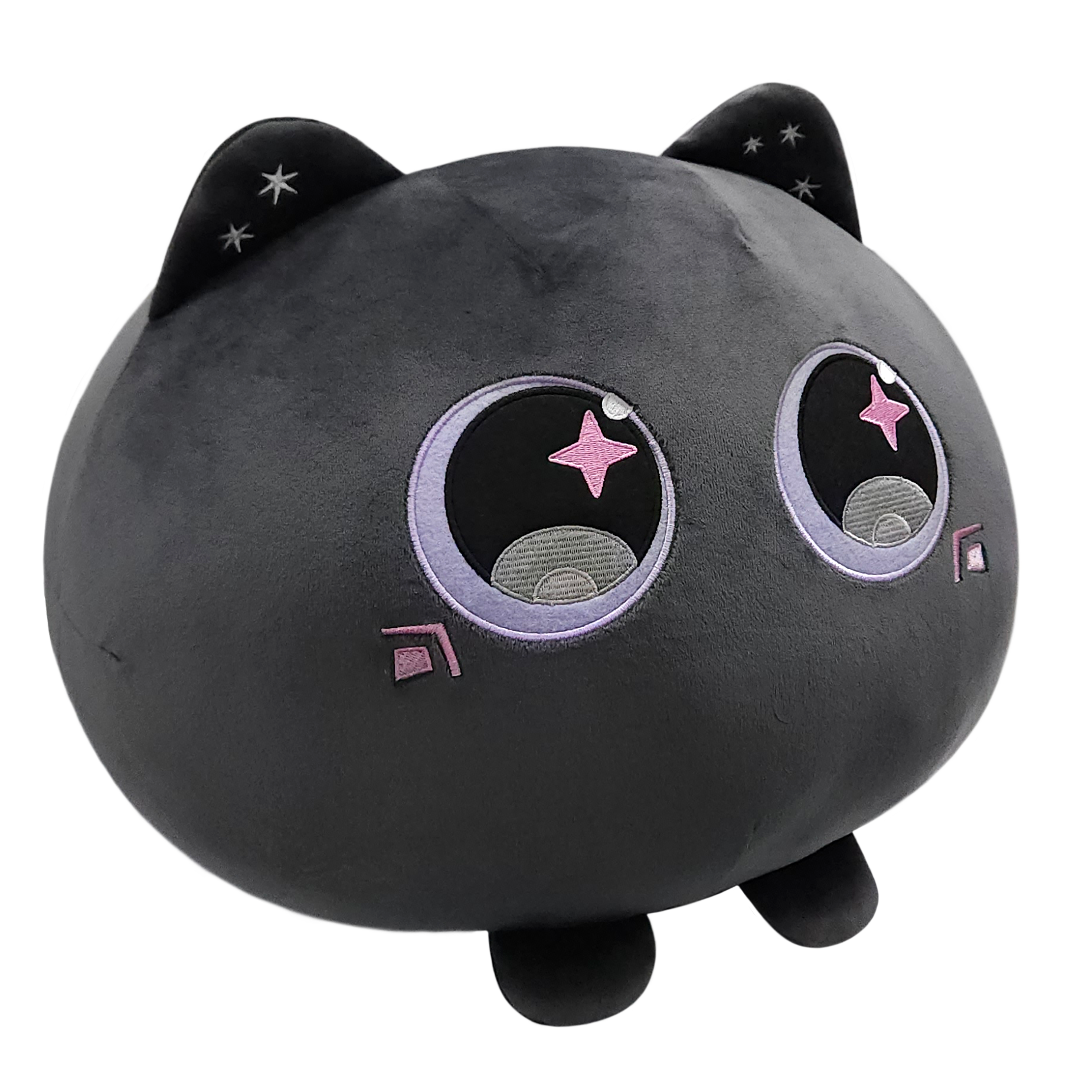 大きな目の黒い猫ぬいぐるみ