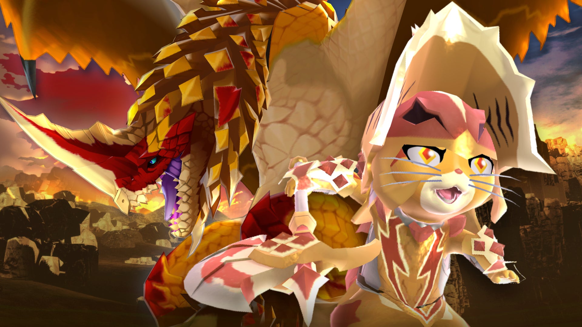 セルレギオスとアイルーが向き合う瞬間